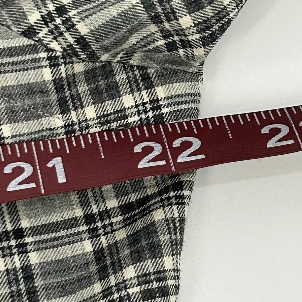 Ralph Lauren Button Down Shirt Men Large Gray Plaid Slim Fit Long Sleeve Cotton